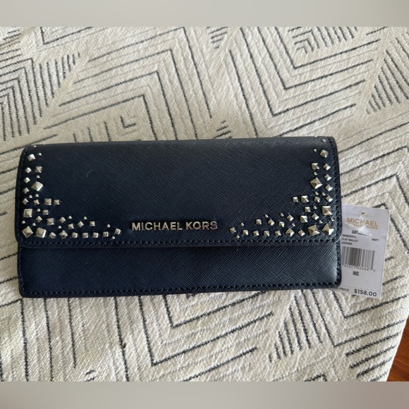 Michael Kors navy blue wallet - Picture 2 of 2